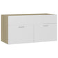 Sink Cabinet White and sonoma oak Engineered wood