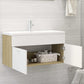 Sink Cabinet White and sonoma oak Engineered wood