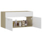 Sink Cabinet White and sonoma oak Engineered wood
