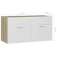 Sink Cabinet White and sonoma oak Engineered wood