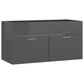 Sink Cabinet High gloss grey Engineered wood Large