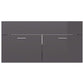 Sink Cabinet High gloss grey Engineered wood Large