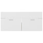 Sink Cabinet White and sonoma oak Engineered wood 39.4x15.2x18.1 in