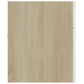Sink Cabinet White and sonoma oak Engineered wood 39.4x15.2x18.1 in