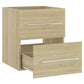Sink Cabinet Sonoma Oak Engineered Wood Compact Bathroom Cabinet