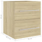 Sink Cabinet Sonoma Oak Engineered Wood Compact Bathroom Cabinet