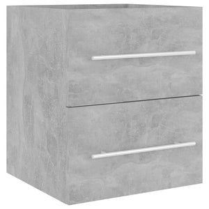 Sink Cabinet Concrete Grey Engineered Wood Compact Sink Cabinet