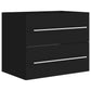 Sink Cabinet Black Engineered Wood Medium Bathroom Cabinet