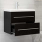 Sink Cabinet Black Engineered Wood Medium Bathroom Cabinet