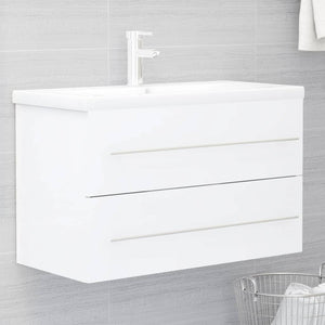 Sink Cabinet White Engineered wood 31.5 x 15.2 x 18.9 in