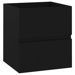 Sink Cabinet Black Engineered wood 16.1x15.2x17.7 in Sink Cabinet