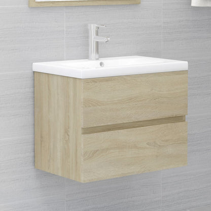 Sink Cabinet Sonoma oak Engineered wood 23.6x15.2x17.7 in
