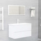 Sink Cabinet White Engineered wood 31.5 x 15.2 x 17.7 in