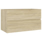 Sink Cabinet Sonoma Oak Engineered Wood Storage Bathroom Cabinet
