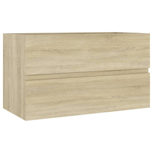 Sink Cabinet Sonoma Oak Engineered Wood Storage Bathroom Cabinet