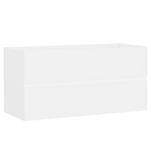 Sink Cabinet White Engineered Wood 35.4 x 15.2 x 17.7 in