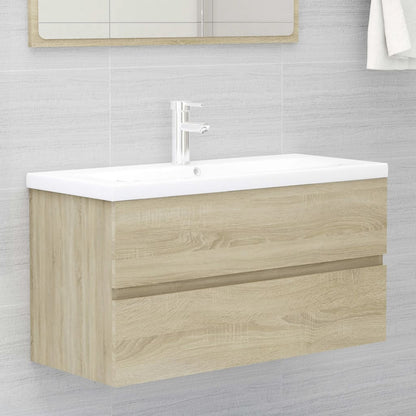 Sink Cabinet Sonoma Oak Engineered Wood Sink Cabinet Rectangular
