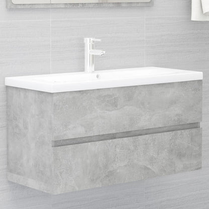 Sink Cabinet Concrete grey Engineered wood 35.4 x 15.2 x 17.7 in