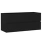 Sink Cabinet Black Engineered Wood Medium Rectangular