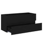 Sink Cabinet Black Engineered Wood Medium Rectangular
