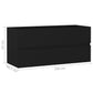 Sink Cabinet Black Engineered Wood Medium Rectangular