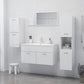 Bathroom Cabinet High gloss white Engineered wood Medium