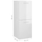 Bathroom Cabinet High gloss white Engineered wood Medium