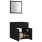 Bathroom Furniture Set Black Engineered wood, Acrylic Medium