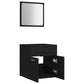 Bathroom Furniture Set Black Engineered wood, Acrylic Medium