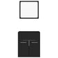Bathroom Furniture Set Black Engineered wood, Acrylic Medium