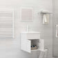 Bathroom Furniture Set High gloss white Engineered wood, Acrylic