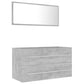 Bathroom Furniture Set Concrete grey Engineered wood Medium