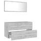 Bathroom Furniture Set Concrete grey Engineered wood Medium