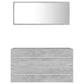 Bathroom Furniture Set Concrete grey Engineered wood Medium