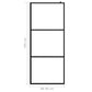 Walk-in Shower Wall with Clear ESG Glass Black 35.4"x76.8"