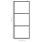 Walk-in Shower Wall with Clear ESG Glass Black 39.4"x76.8"