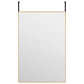 Door Mirror Gold Aluminum, glass Regular Adjustable Door Mirror