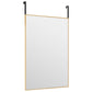 Door Mirror Gold Aluminum, glass Regular Adjustable Door Mirror