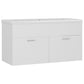 Sink Cabinet With Basin White Engineered Wood Sink Cabinet