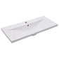 Sink Cabinet With Basin Black Engineered wood, Ceramic Medium