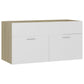 Sink Cabinet With Basin White and sonoma oak