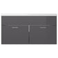 Sink Cabinet With Basin High Gloss Grey, White