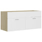 Sink Cabinet With Basin White and Sonoma Oak