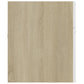 Sink Cabinet With Basin White and Sonoma Oak