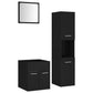 Bathroom Furniture Set Black Engineered wood, acrylic
