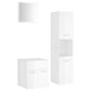 Bathroom Furniture Set High gloss white Engineered wood, acrylic