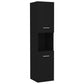 Bathroom Furniture Set Black, White Engineered wood, Acrylic, Ceramic