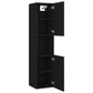 Bathroom Furniture Set Black, White Engineered wood, Acrylic, Ceramic