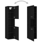 Bathroom Furniture Set Black, White Engineered wood, Acrylic, Ceramic