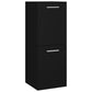 Bathroom Furniture Set Black, White Engineered wood, Acrylic, Ceramic